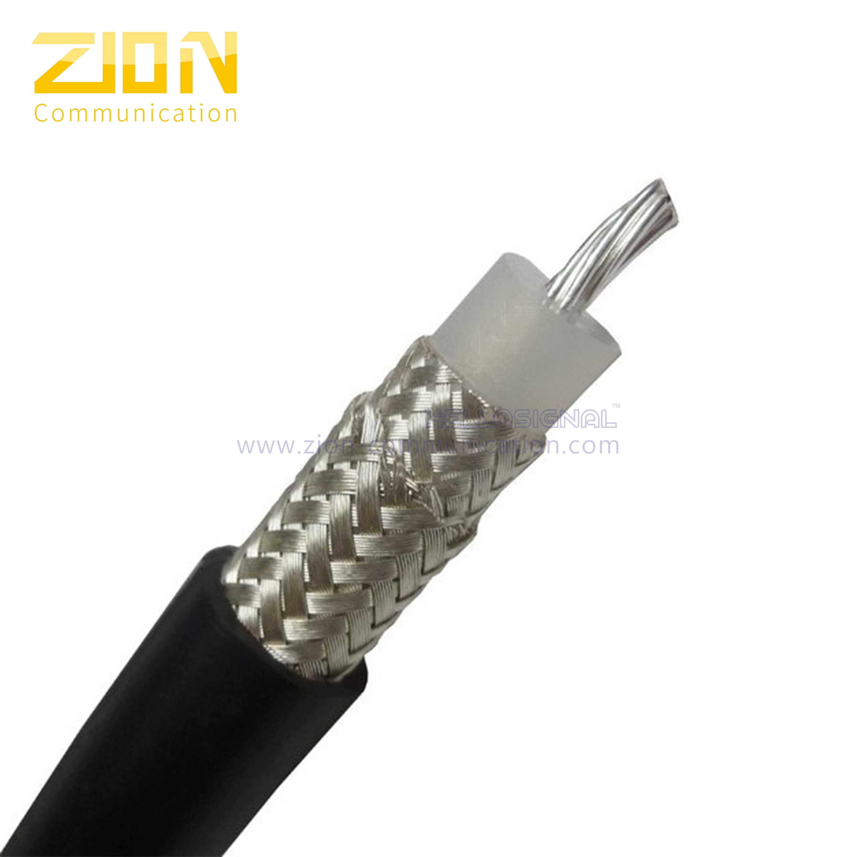 RG 214 Coaxial Cable Double SPC Braiding for High Frequency Signal