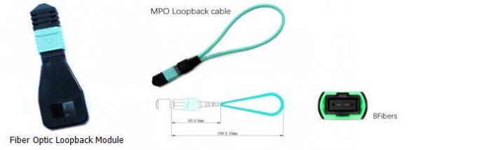8F MPO OM3 Loopback Module for 40/100G Testing