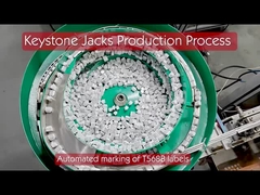 UTP CAT5e 6 6A Keystone JacAks ​Production Process -Automated marking of T568B labels