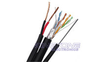 Aerial Network Cable FTP CAT5E 24 AWG Solid Copper with Messenger for IP Camera