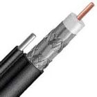 RG11 with Steel Messenger CATV Coaxial Cable CCS with PE Jacket for Outdoor