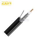 CATV RG11 Television Cable Quad Shield Jelly PE Coaxial Cable With Messenger