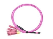 12 Fibers MPO to LC OM4 Fiber Optic MPO-LC 2.0mm Straight harness Cables