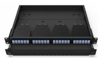 1U UHD MPO/MTP-LC 96F Full Cover Fixed Rack Mounted Patch Panel 4 Cassettes