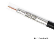 Tri-Shield RG11 Coaxial Cable 14 AWG CCS Conductor CM Rated PVC Non-Plenum