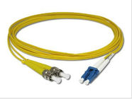 3.0mm PVC Jacket ST to LC Duplex Singlemode Fiber Optic Patch Cord in Yellow