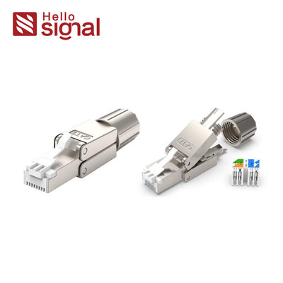 Zinc Alloy RJ45 FTP CAT7 Shielded Toolless Plug ZC-G40S-4-C7