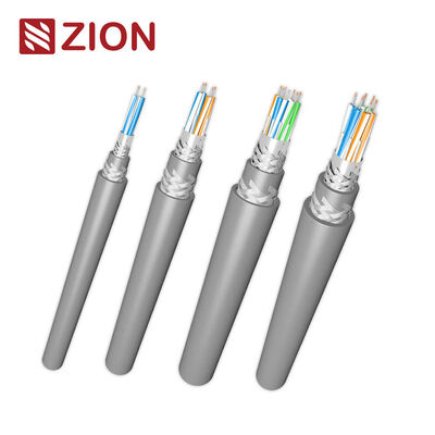 24AWG RS485 Industrial Cable with Foil + Braid Shield and 120Ω Impedance for High-EMI Environments