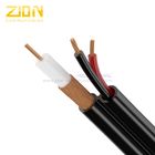RG59 + 18AWG / 2C CCTV Coaxial Cable 95% CCA Braid Siamese Cable CMR Standard