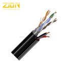 Siamese Network Cable FTP CAT5E 24AWG Solid Copper with 2x0.75mm2 CCA Power Wire
