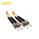 ST to ST Duplex Fiber Optic Patch Cord  62.5 / 125 Multimode with 3.0mm PVC Jacket