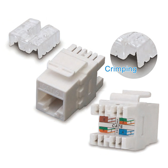 UTP CAT5E RJ45 180 Degree Keystone Jack For Network