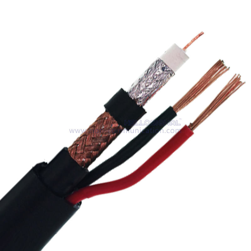 RG6/U 2C 18AWG CMR Common With Power CCTV Cable 100m 305m RG6 2c RG6 power cable
