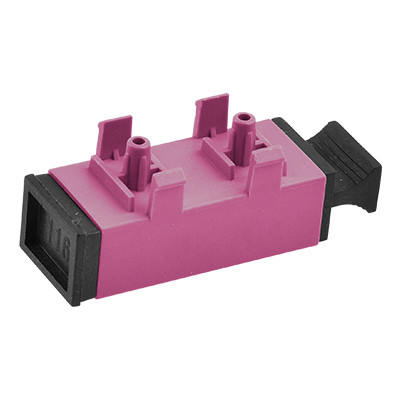 SC OM4 Fiber Optic Adapter / Coupler With Legs