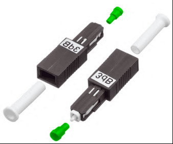MU APC Female To MU APC Male Plug In Fixed Fiber Optic Attenuator 1 - 25dB