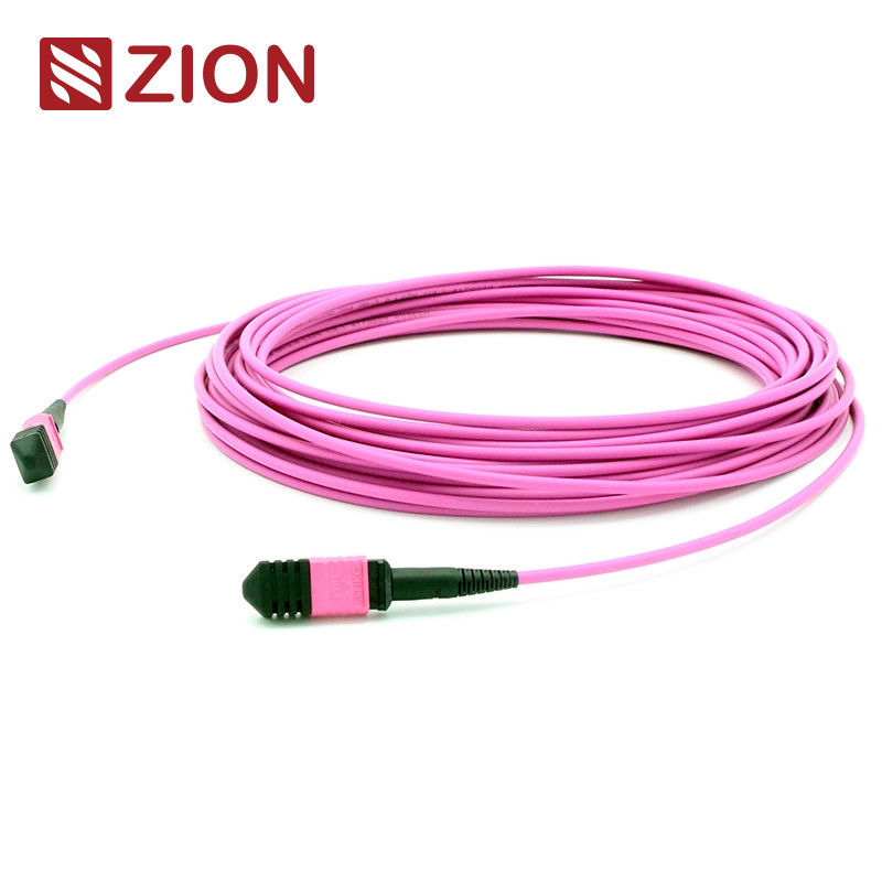 OM4 12 Fibers MPO Patch Cord with LSZH Jacket for High-Density Data Centers
