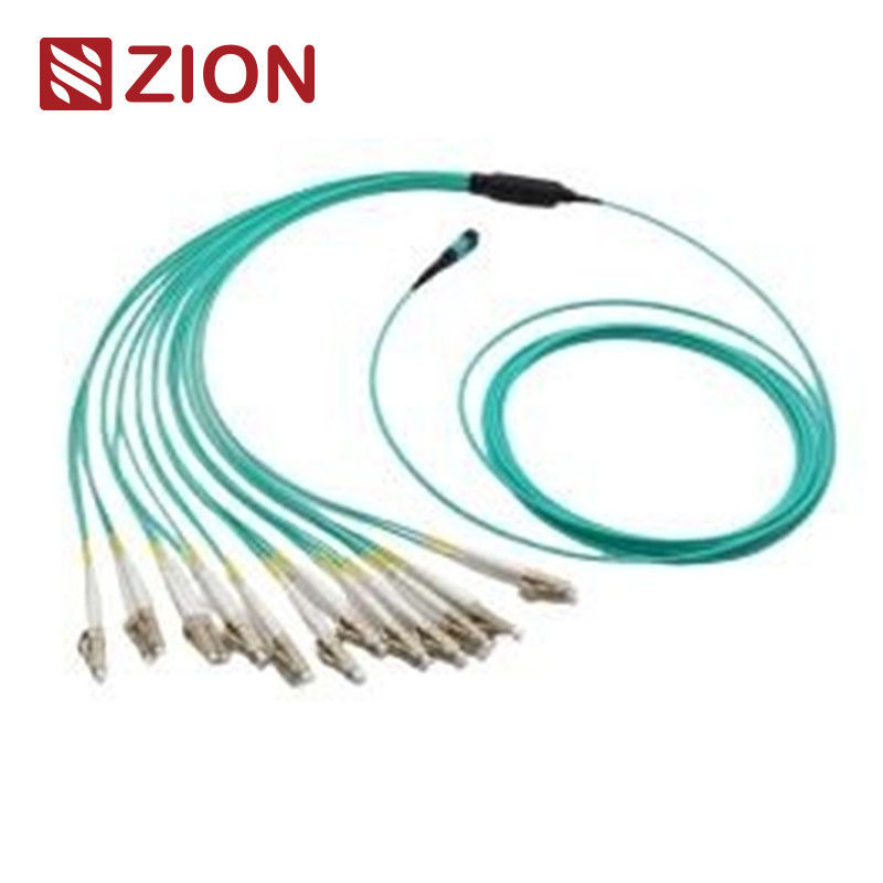 8 Fibers MPO-LC Harness Cable with OM3 Fiber and 2.0mm Straight Design for High-Density Data Centers