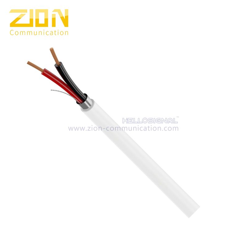 Security Alarm Cable Shielded 2 Cores Stranded Copper Conductor for Access Control