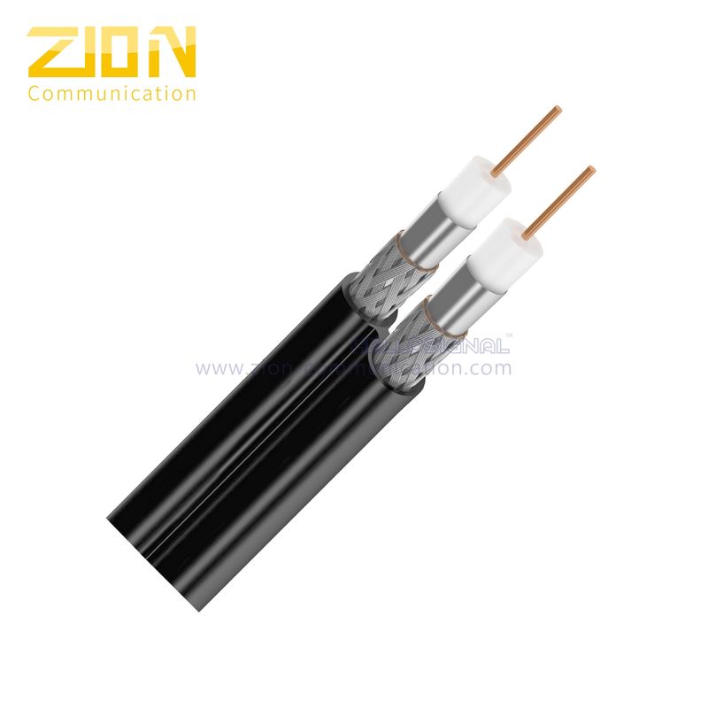 Dual RG6 Riser CMR Siamese Cable 18 AWG CCS Conductor for CATV MATV System