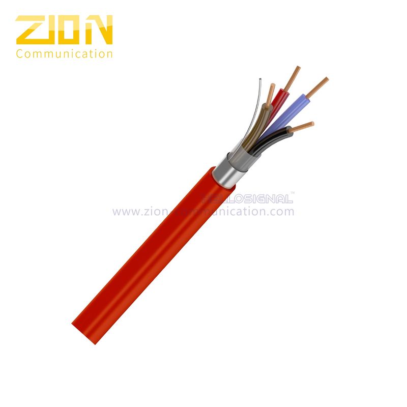 Plain Annealed Copper Fire Resistance Cable Shielded 0.22mm2 FRLS PVC in Red