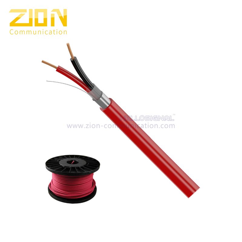 Non-Plenum Fire Alarm Cable 12AWG  2 Cores Solid Copper Shielded UL FPL Standard
