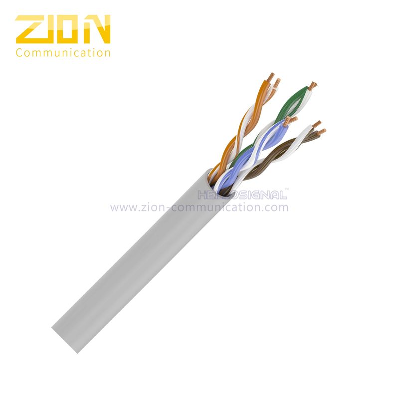 Solid 0.50mm Copper Conductor Plenum PVC Jacket Cat5e Network Cable CPR Certified