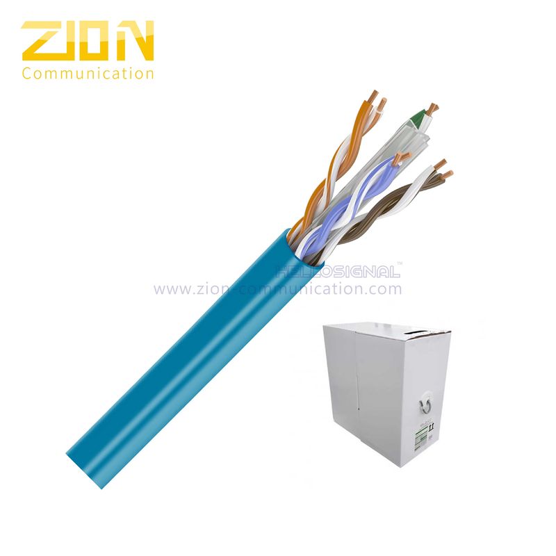 UTP CAT6 Network Cable , Gigabit Ethernet Cable With Solid Bare Copper Conductor