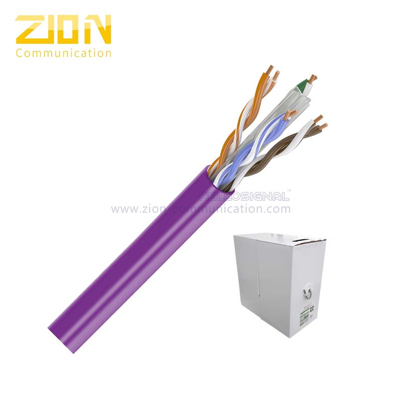 Plenum CAT6 Network Cable , CAT6 Ethernet Patch Cable For 600 MHz High Speed Data