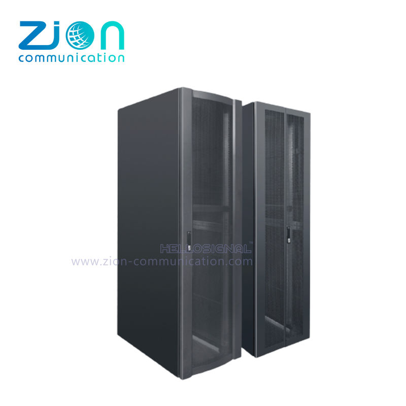 42U Capacity Server Rack Cabinet with SPCC Cold Rolled Steel and Curved Mesh Front Door for Data Centers