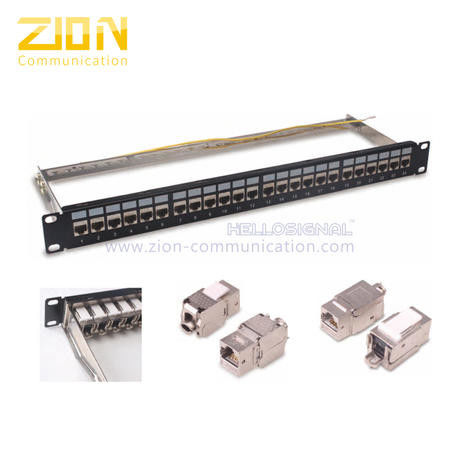 Patch Panel ZCPP199/200-24 Ports Cat6 for Rack , Date Center Accessories , from China Manufacturer - Zion Communiation