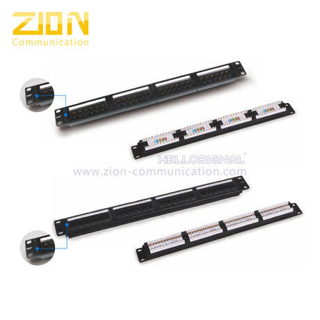 UTP Cat5e Patch Panel 24/48 ports for Rack , Date Center Accessories , from China Manufacturer - Zion Communiation