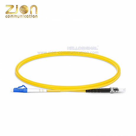 LC UPC To ST UPC Patch Cord Simplex G.652.D Single Mode Yellow
