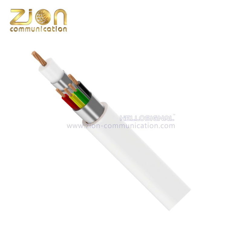 PVC MENA CCTV Coaxial Cable Mini Coax + ( 2 X0.5 + 2 X 0.22 ) Stranded Copper