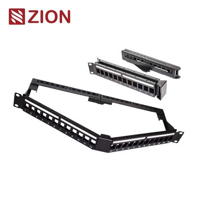 1U 24 Ports Unshielded Folding Blank Patch Panel